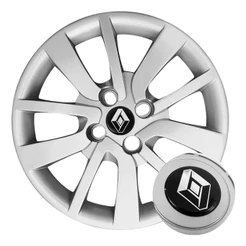 Calota Aro 15 Sandero Logan 2014 Até 2020 C/ Emblema