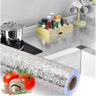 Forro Adesivo Impermeável Antigordura para Armário e Gavetas – Alumínio Durável e Fácil de Limpar Promotion em Oferta na Shopee