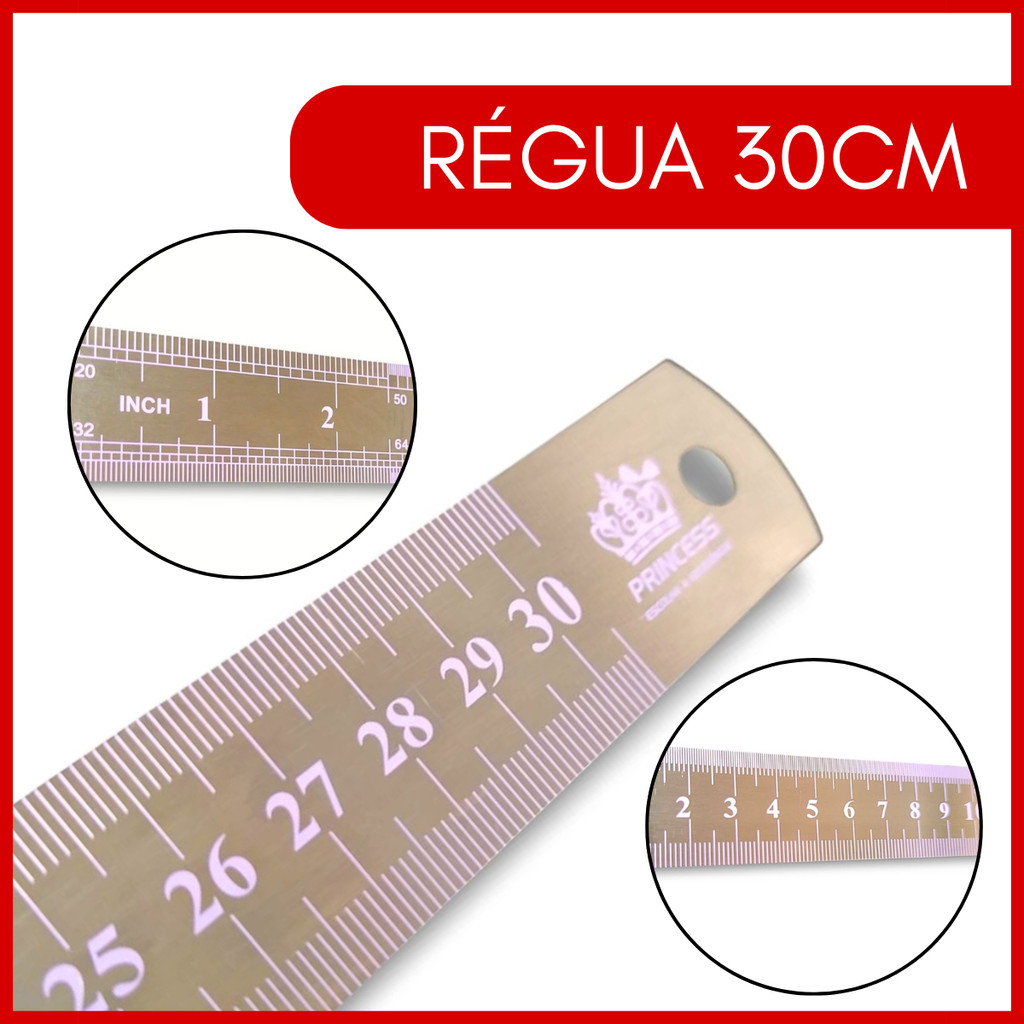 Régua Metal 30cm: Onde Comprar | BuscaProdutos