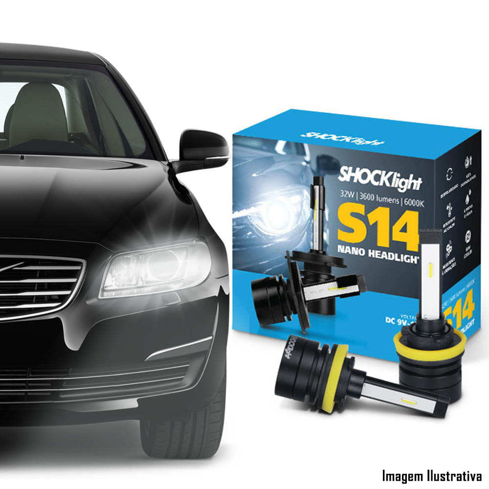Kit Super LED NANO 6000K H8/H11 S14 Shock Light 3600 Lumens