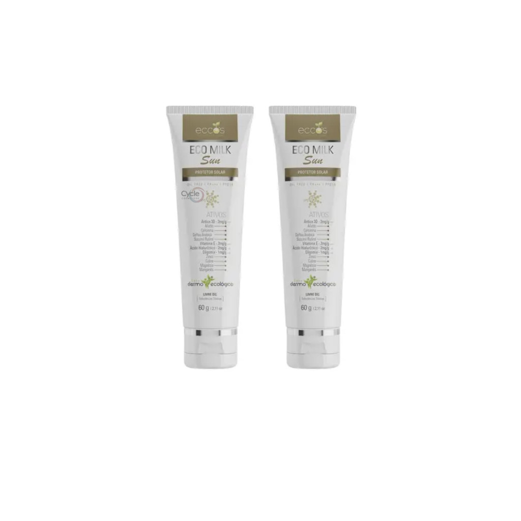 2 Unidades Eco Milk Sun Antioxidante 60g Eccos