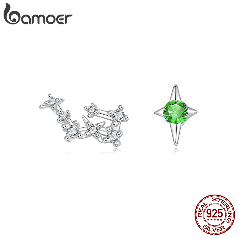 Brincos Bamoer 925 Sterling Sliver Aquarius Design Joias Presentes Para Mulheres em Oferta na Shopee