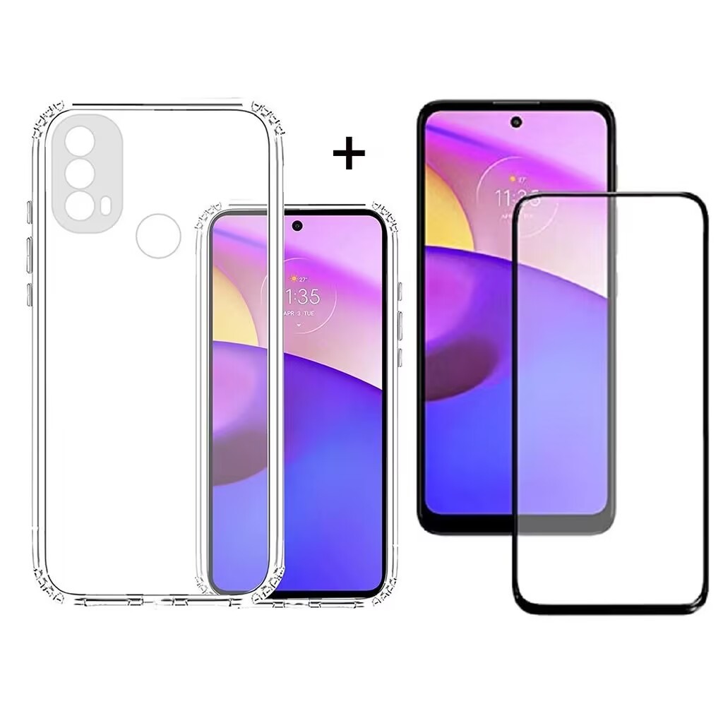 Capa Capinha Motorola E40 Case Anti Impacto + película Vrido 3D / 9D em Oferta na Shopee