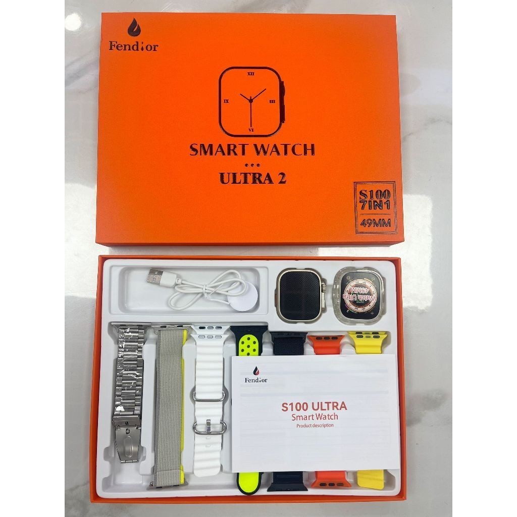S100 Ultra 2 Novo Smartwatch Relógio Inteligente 7 Em 1 Alças 49mm Full Touch Screen Sport Reloj Com Tampa Protetora — imagem 2 de 2
