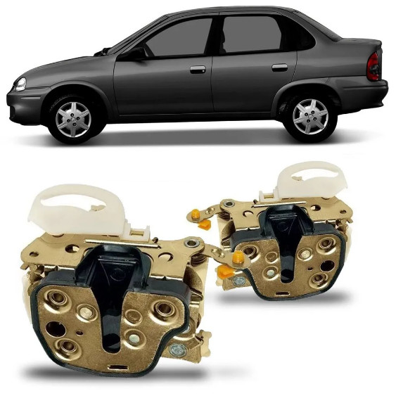 Fechadura Porta Dianteira Mecanica Corsa Sedan Hatch Classic Wagon 1994 Á 2010