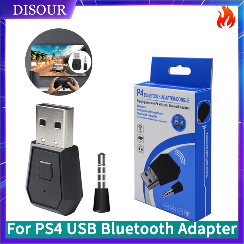 Adaptador USB Bluetooth Para PS4 Gamepad Controlador De Jogo Console Fone De Ouvido Dongle Sem Fio Transmissor Com Micro