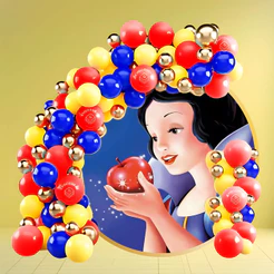 Kit 175 Balões BRANCA DE NEVE AMARELO 7”+ VERMELHO 7”+ AZUL 7” + OURO Metalizado 5”- Bexiga KIT31