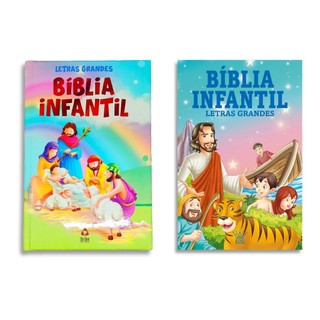 Combo Bíblia Infantil Letras Grandes - Kit com 2 Livros em Oferta na Shopee