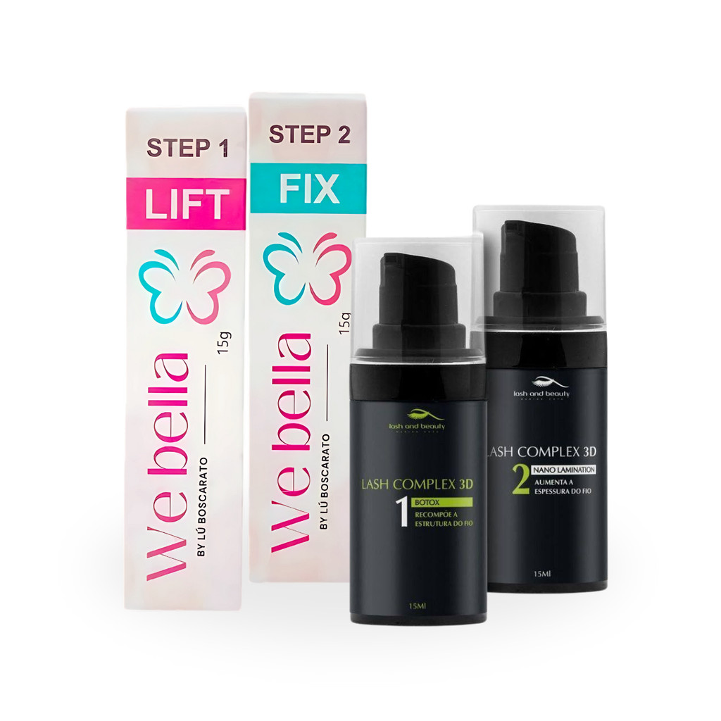 Kit Passos 1 e 2 We Bella + 1 e 2 Complex 3D Lash And Beauty