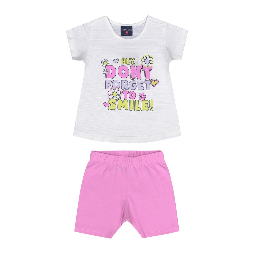Conjunto Infantil para Menina com Blusa e Ciclista Guloseima - Baby & Kids Fashion