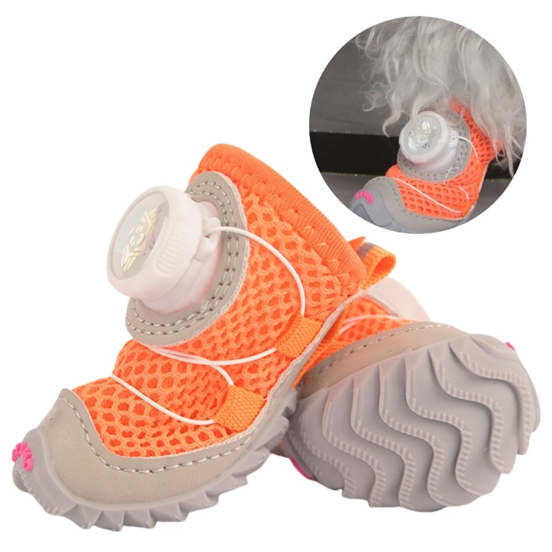 * 1 Par Calçados Permeáveis Para Caminhada Ar Cães Bota À Prova Intempéries