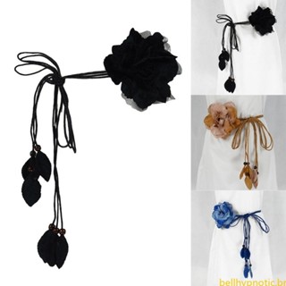 bel Ladies Cinto De Cintura Boêmio Delicado De Flores Decora Trançado De Verão Vestido Feminino