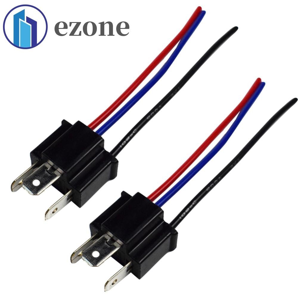 1 Par 9003 H4 Conector Adaptador Macho Para Lâmpada De Farol De Nevoeiro