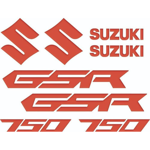 Adesivo Faixa Lateral Resinado Suzuki Gsr 750 Kit Vermelho