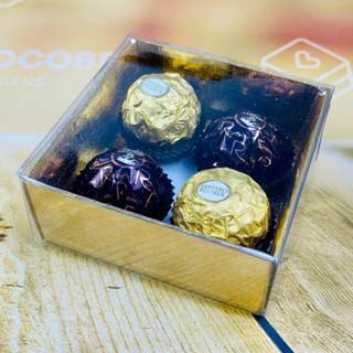 10~50 Caixa P/4 Doces Ouro Textura com Visor PVC N4 ASSK  8,5x8,5x4 em Oferta na Shopee