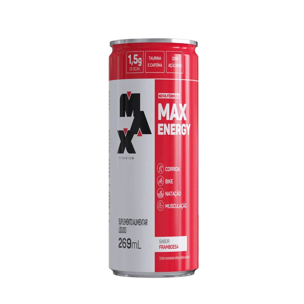 Pré Treino Energético Max Energy lata 269ml - Max Titanium