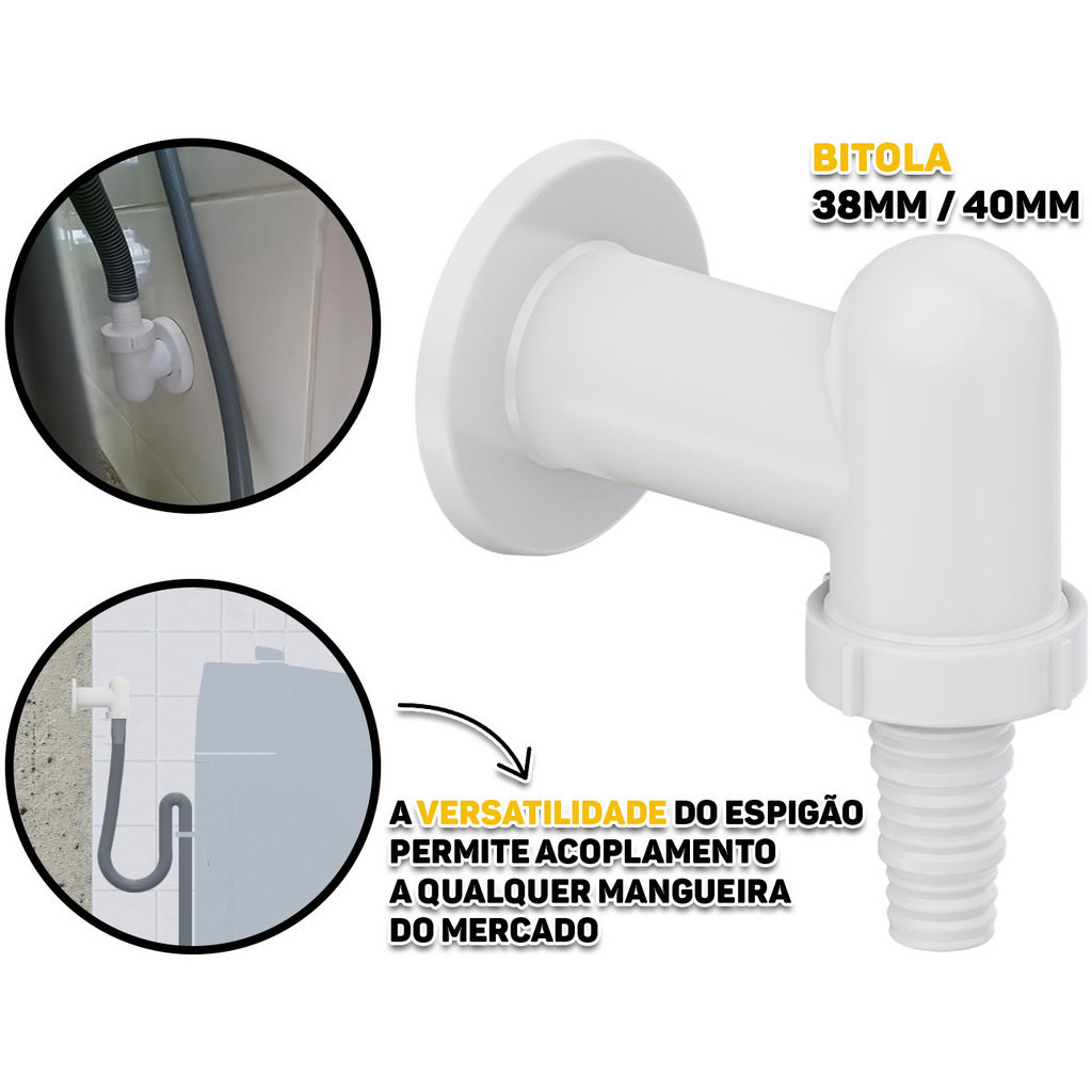 Adaptador Para Máquina De Lavar Saída De Água Evita Retorno De Mau Cheiro Espuma 38mm Tigre em Oferta na Shopee