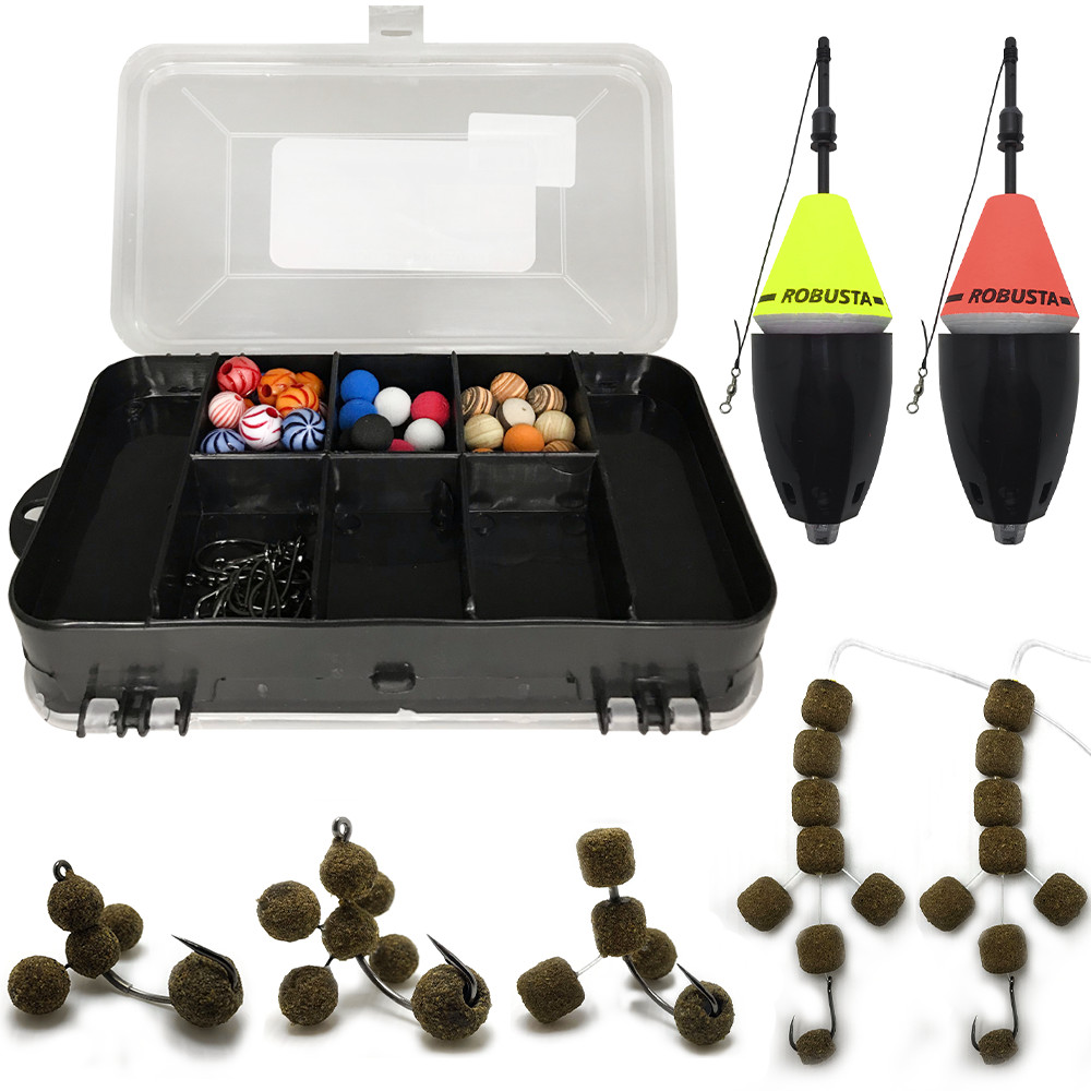 Kit Pesca Tamba Boias Cevadeira + Miçangas  Anteninha e Estojo - Sports & Outdoors