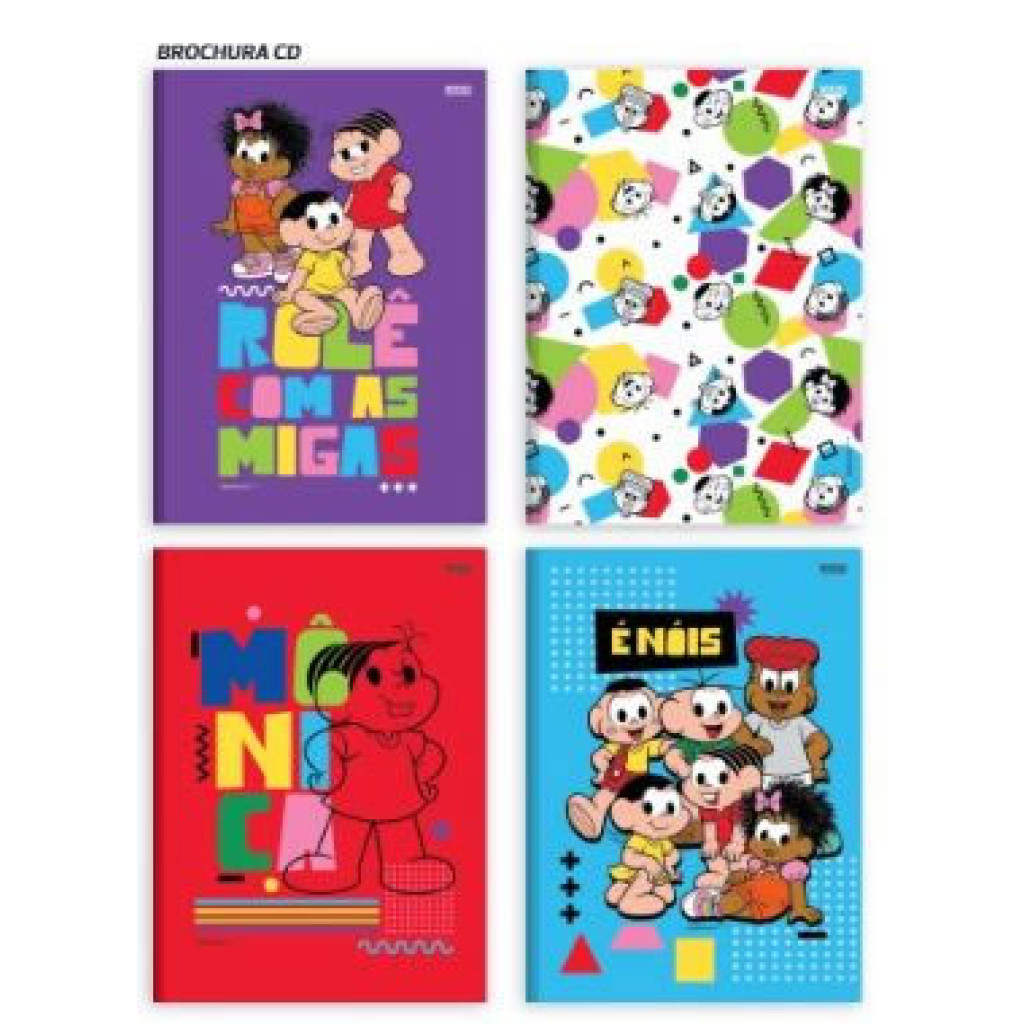 CADERNO BROCHURA 1/4 CD 48F  MONICA UNID SORT    SAO DOMINGOS   10485 em Oferta na Shopee
