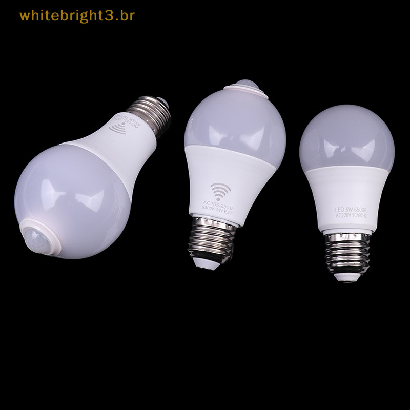 WB E27 PIR Lâmpada Sensor De Movimento LED 5W 9W 15W Com Noturna .