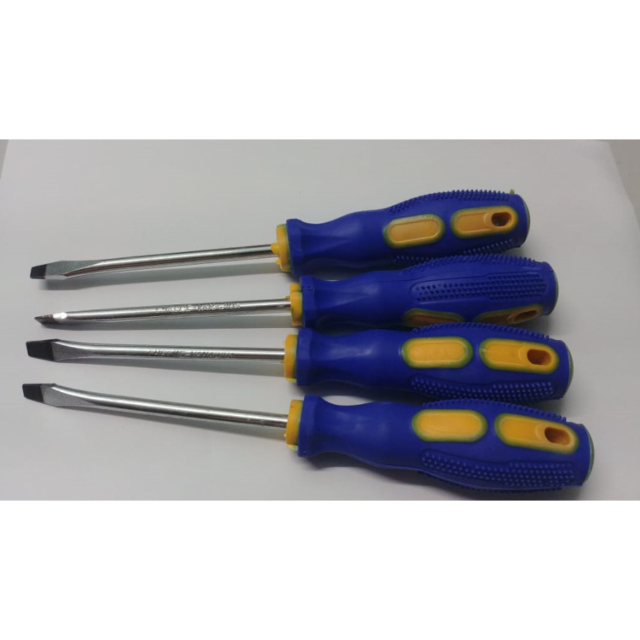 Kit 12 Unid. de Chave Fenda 1/4''x10'' Imantada Importada