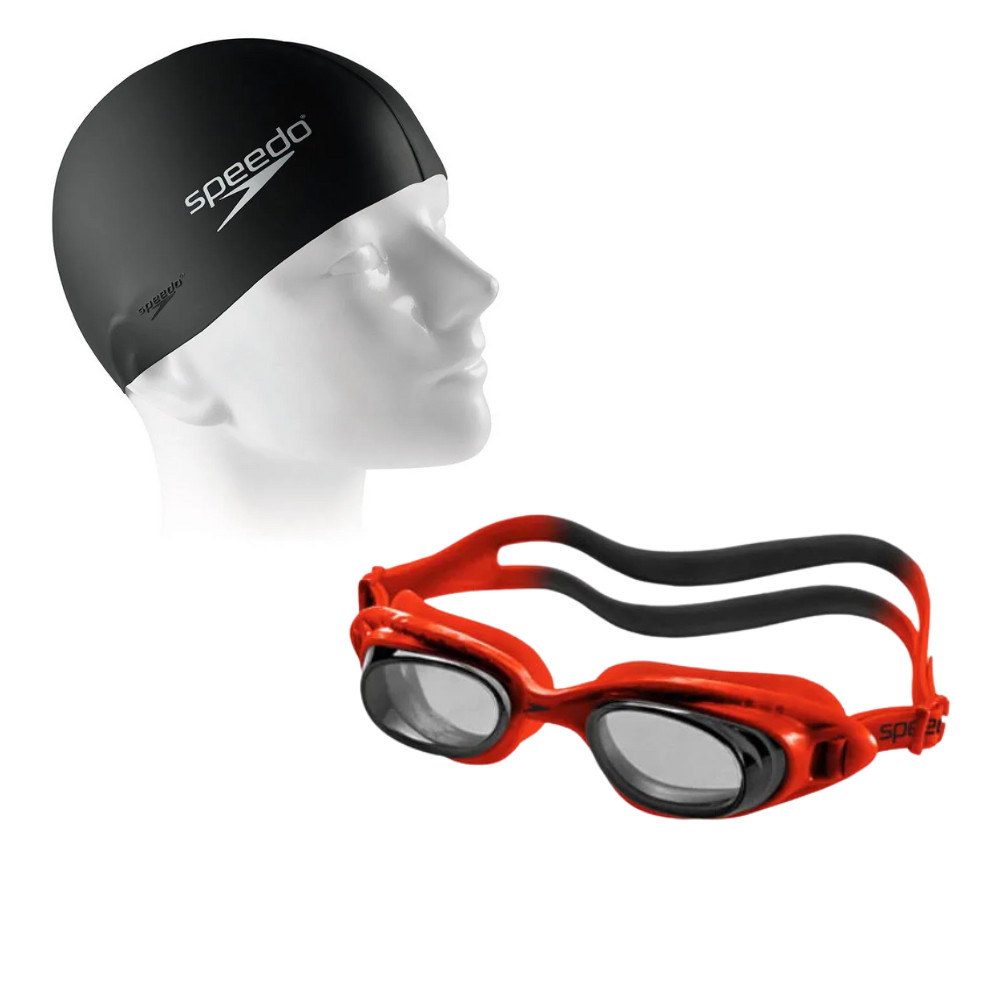 Óculos de Natação Speedo Tornado + Touca Silicone