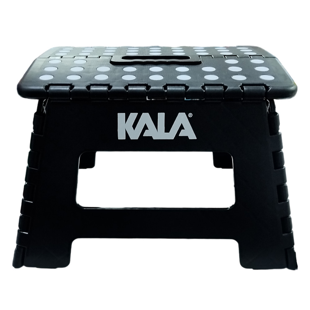 Banqueta Banquinho Dobrável 22cm Suporta Até 150kg Preta Kala