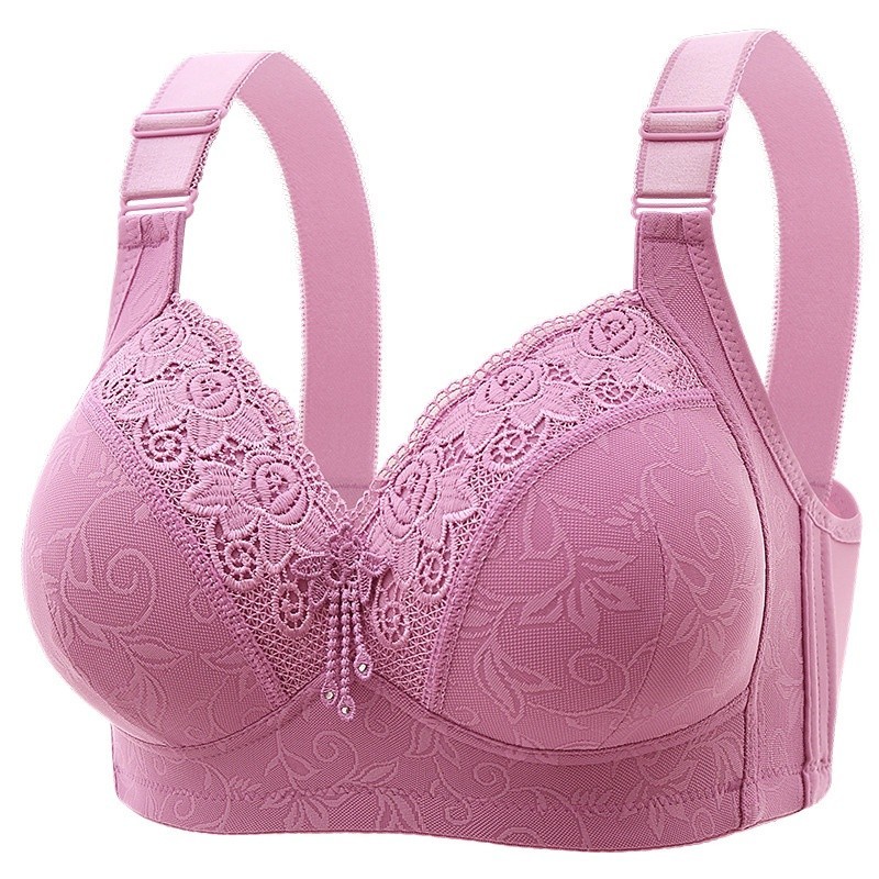 Novo Sutiã De Renda Feminino Peito Confortável E Respirável De Reforço Grande Básico Soutien em Oferta na Shopee