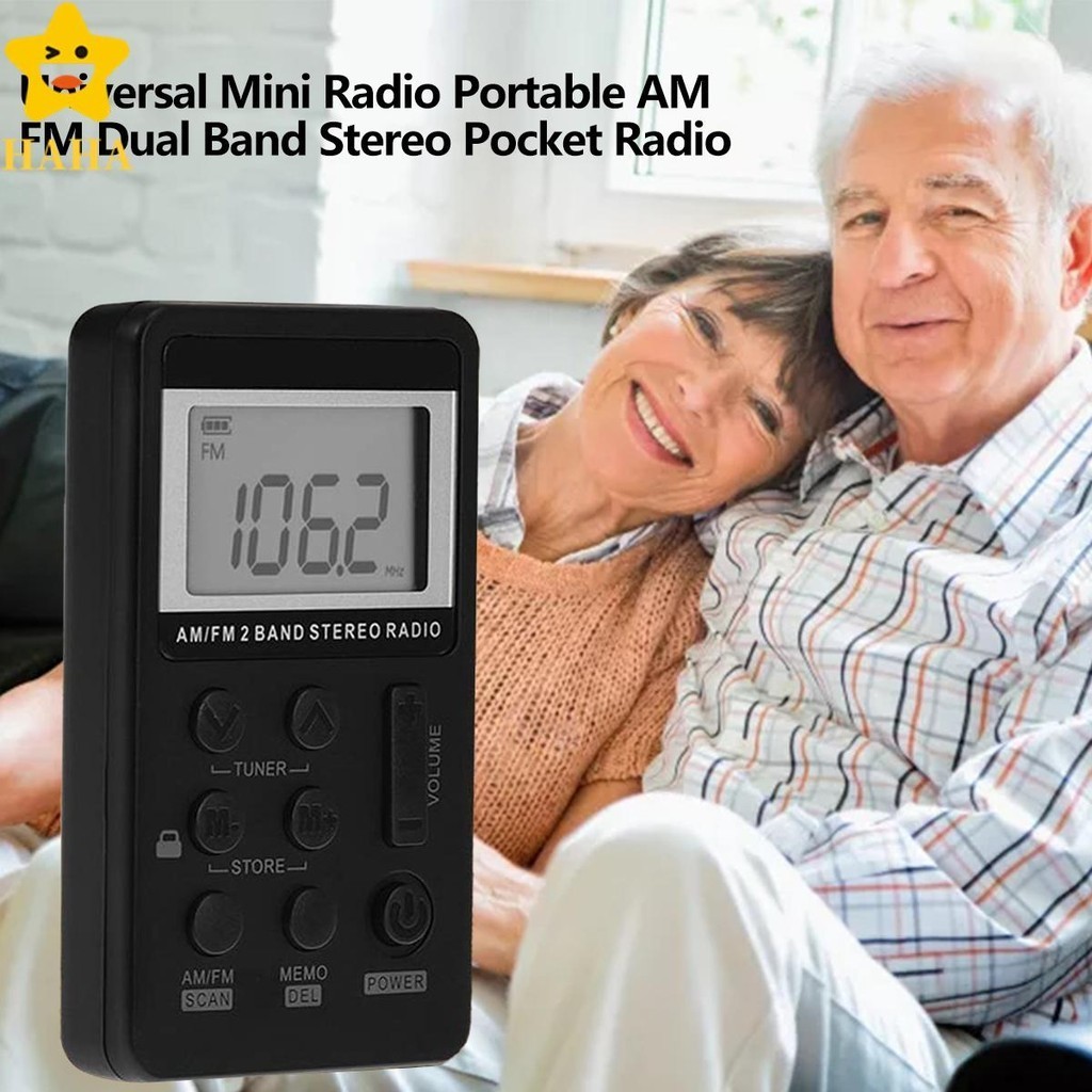 Rádio FM AM Pessoal Mini Sintonia Digital De Bolso Transistor Walkman Com Fones De Ouvido Intra-Auriculares SHOPSBC9953
