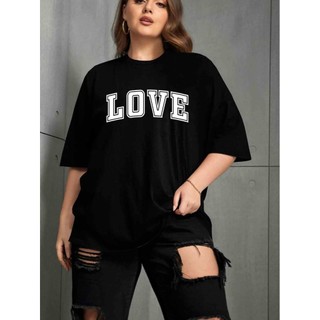 Camiseta Streetwear Feminina Plus Size Estampa Love Amor Valentine's Day Oversized Unissex Vintage