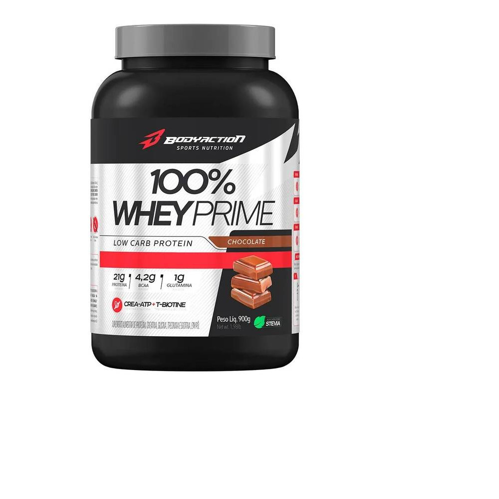 100% WHEY PRIME POTE 900G SABOR:CHOCOLATE