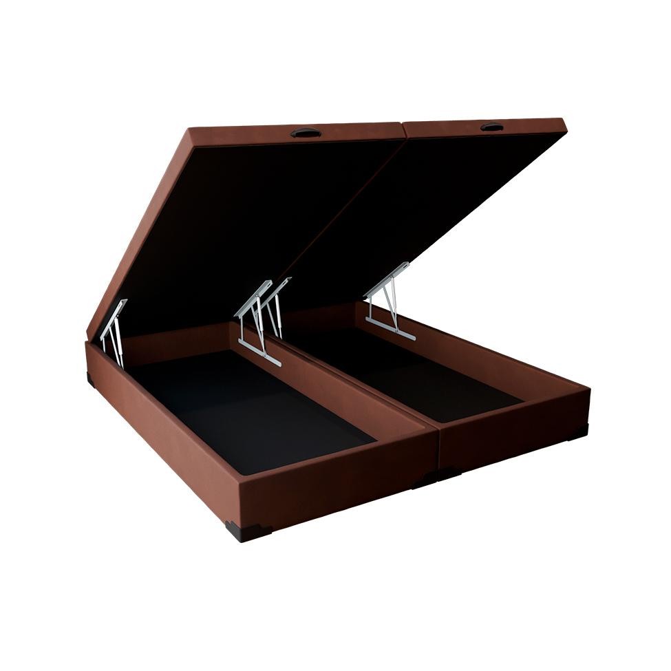 Base para Cama Box Queen Martin Premium com Baú Suede (47x158x198) Marrom - Home & Living