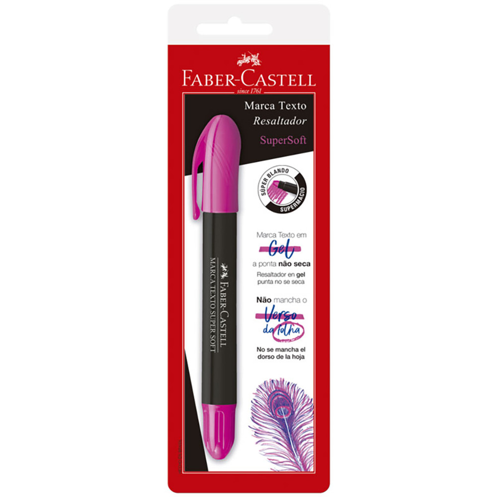 Pincel marca texto gel Supersoft Rosa SM/155728 Faber-Castell - Stationery