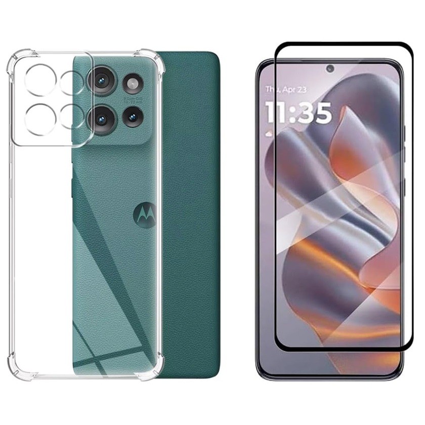 Capa Case Capinha Anti Impacto Para Motorola Moto Edge 50 Neo + Película 3D Vidr