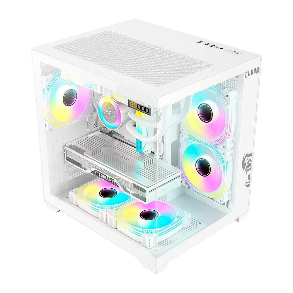 Gabinete Gamer MID TOWER para Placa Mãe Micro ATX / ITX Branco