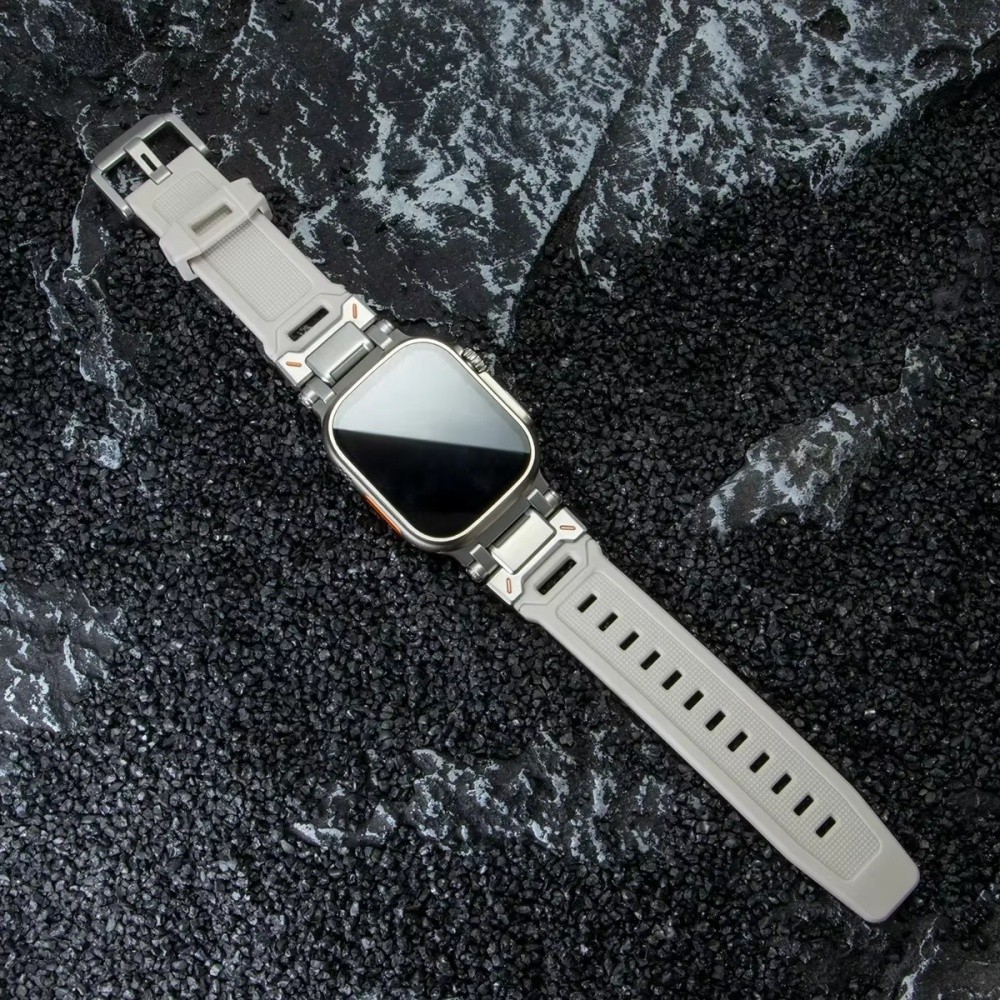 Kit Relógio Fivela Silicone e Aço Inoxidável + Mude Ultra Capa para Apple Watch