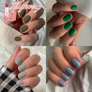 Hllylyherry 24pcs Unhas Postiças Manicure Pressionar Falsas Nials Curtas