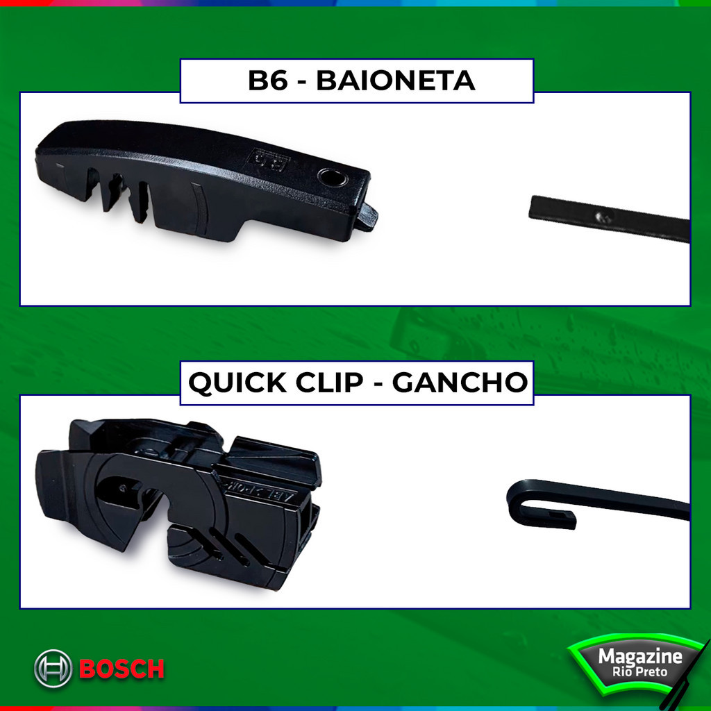 Detalhes do Par Palhetas Original Bosch B130  P/ Gol Quadrado Kombi Saveiro Chevette Opala Saveiro Parati