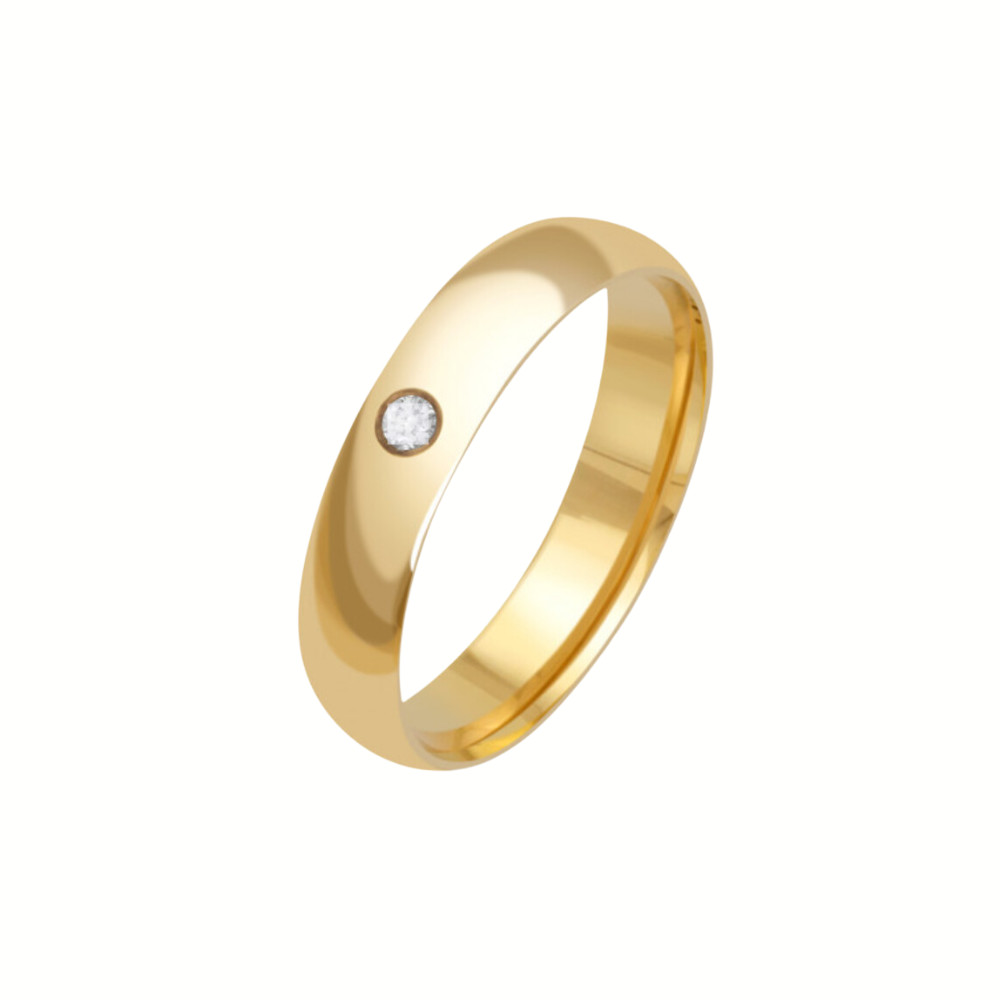 Aliança 6mm Ouro Pedra Zircônia Casamento em Oferta na Shopee