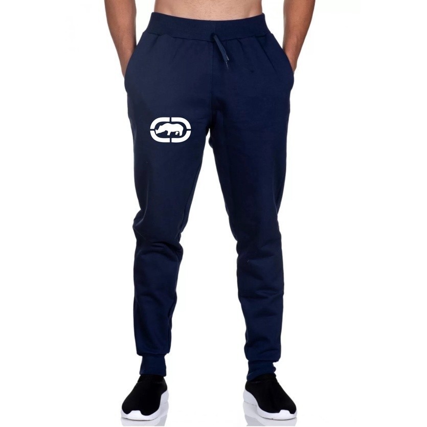Calça Moletom Masculino Personalizado modelo Ecko Top Azul Marinho. - ByHope