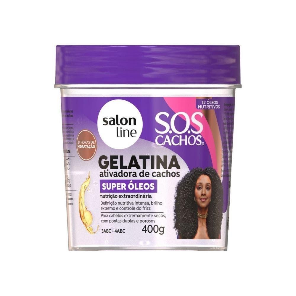 Gelatina Capilar Salon Line Sos Super Óleos 400gr em Oferta na Shopee