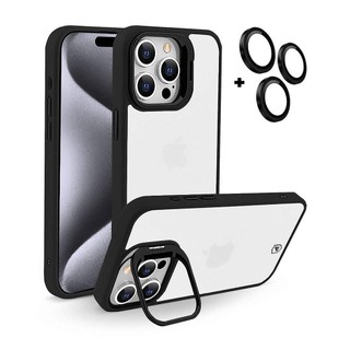 Capa case com protetor de lentes para iPhone 15 Pro - Gravity Preta - Gshield em Oferta na Shopee