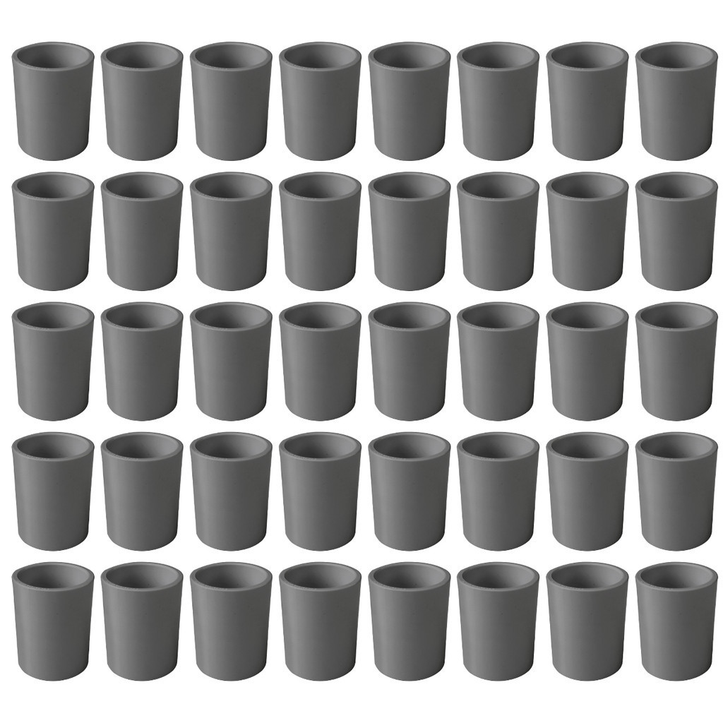 Kit 40 Pcs  Luva Pvc Cinza 1 Polegada Emenda P/Tubo Condulete Eletroduto  Soldável