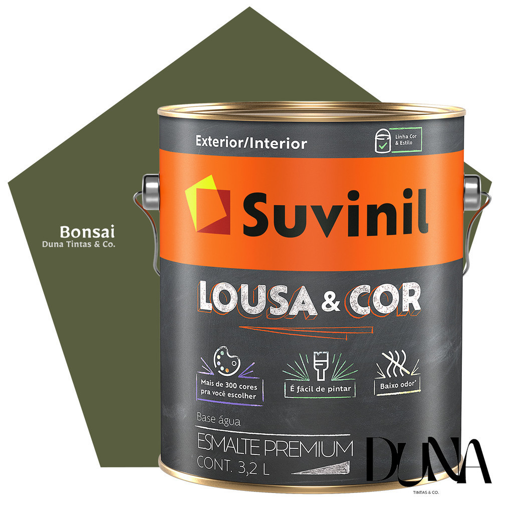 Tinta Lousa e Cor Suvinil Paredes e Tetos 3,2L Bonsai