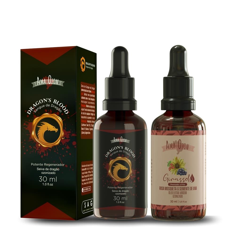 Seiva Sangue De Dragao Ozonizado E Rosa Mosqueta Potencializado com Ozonio Ativo 03 Concentrado 2x30ml