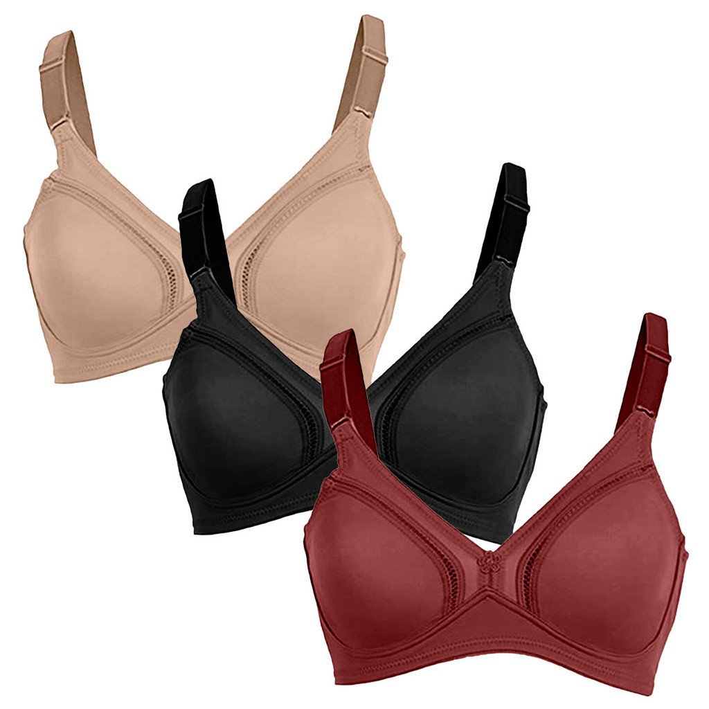 Kit Com 3 Sutiã Feminino Gallard Control Sem Aro Com Sustentação Qualidade DeMillus - Women Clothes