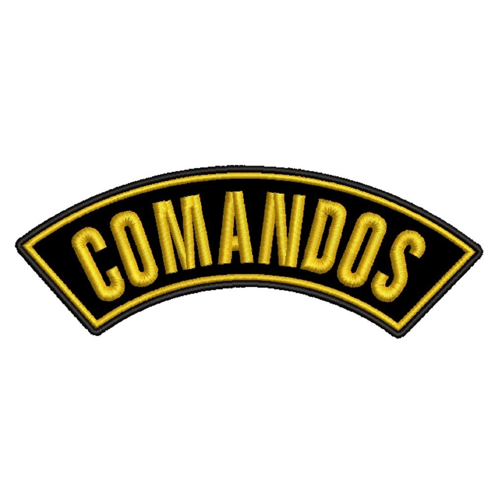 Patch Bordado Tarja Manicaca Comandos - Amarelo