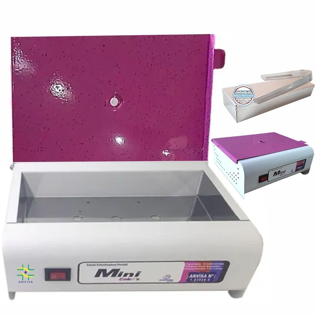 Estufa Mini Color´S + Estojo Inox + Pegador Inox - Manicure