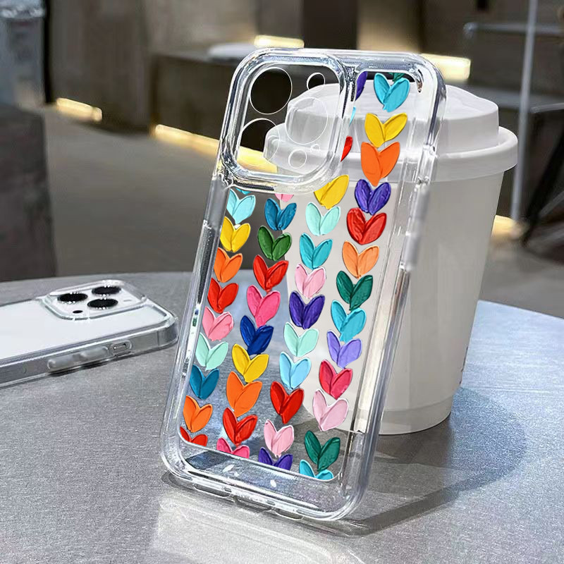 Pintura A Óleo Arco-Íris Grafite Amor Caixa De Telefone Para Samsung Galaxy A54 A34 A14 A55 A05 A05S A15 A35 A25 A75 A52 A52S A53 A73 A33 A72 A23 5G A13 A32 A51 A71 Capa Traseira Macia TPU