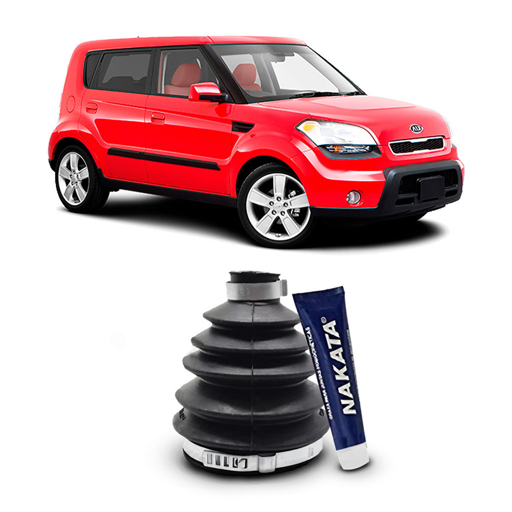 Kit Coifa Borracha Graxa Abraçadeira Homocinética Original Nakata Lado Roda Kia Soul 2009 2010 2011 2012 2013 2014